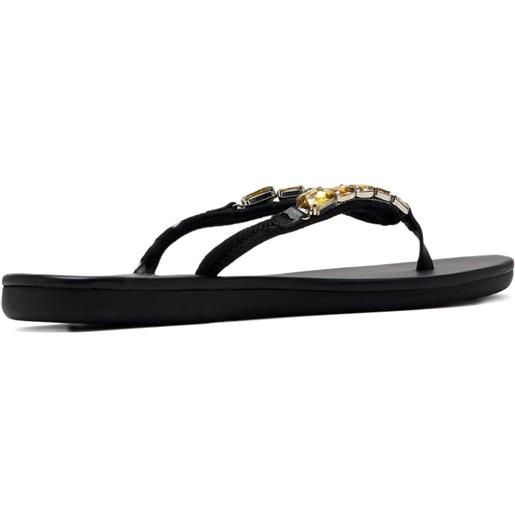 Ancient Greek Sandals infradito con cristalli - nero