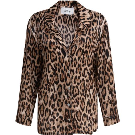 SLEEP NO MORE blusa leopardata - marrone