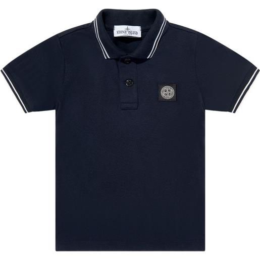 Stone Island Junior polo con applicazione logo - blu