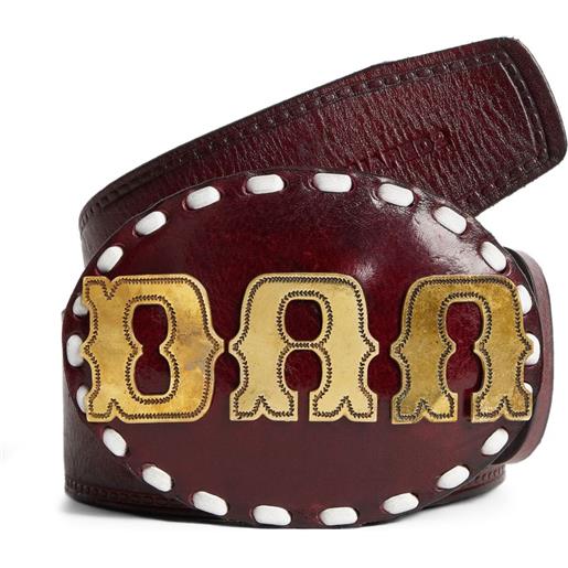 DSQUARED2 cintura in pelle con logo goffrato - rosso