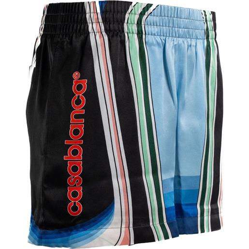 Casablanca shorts con stampa grafica - nero