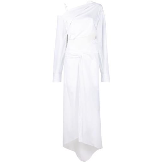 Off-White abito monospalla asimmetrico - bianco