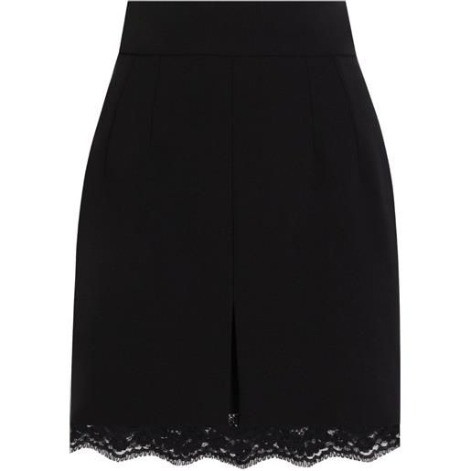 Dolce & Gabbana minigonna dna in lana - nero