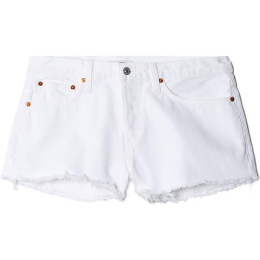 RE/DONE x levi's shorts denim con orlo sfrangiato - bianco