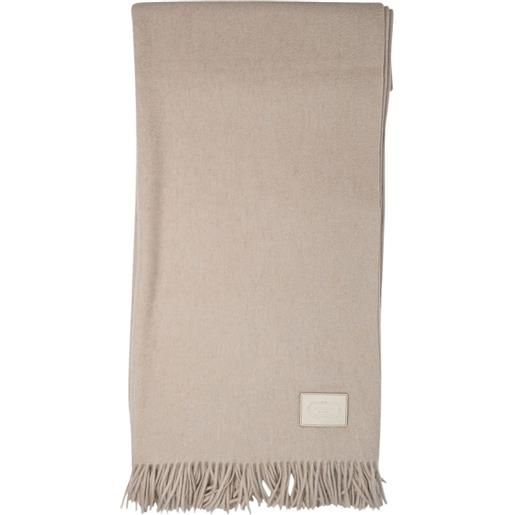 Agnona sciarpa in lana con frange - toni neutri