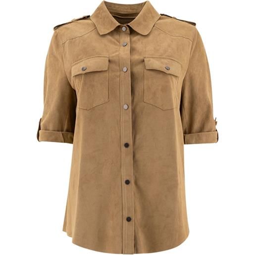 Salvatore Santoro giacca-camicia con tasca - toni neutri