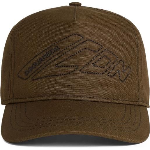 DSQUARED2 cappello da baseball con logo ricamato - verde