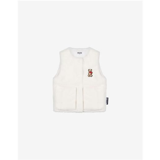 Moschino - gilet in tessuto soft Moschino teddy bear - bianco