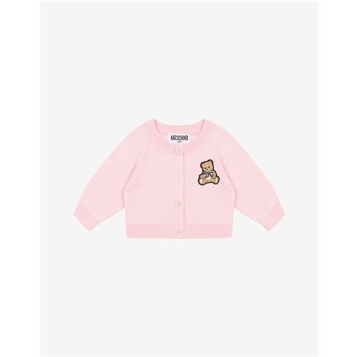 Moschino - cardigan in misto lana e cotone - rosa