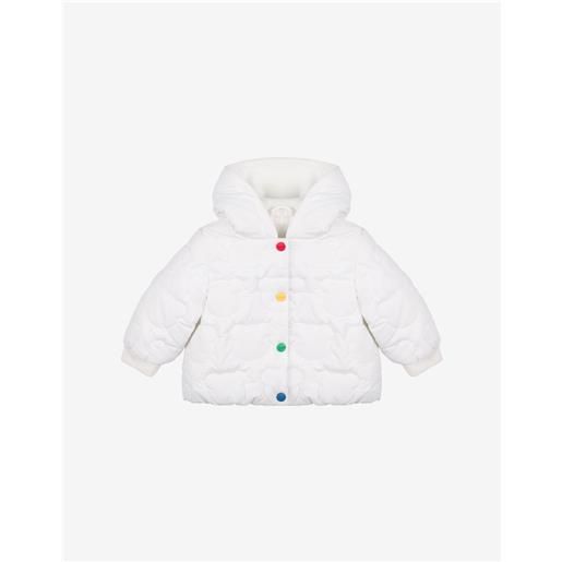 Moschino - piumino con cappuccio trapuntato - bianco