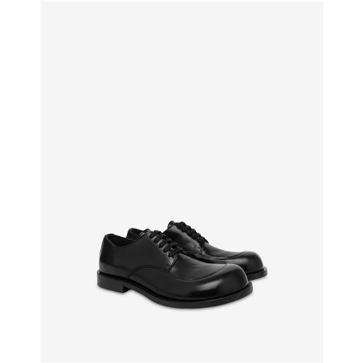 Moschino - derby in vitello spazzolato - nero