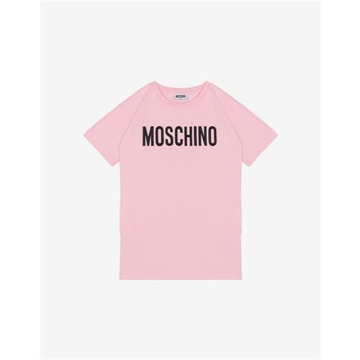 Moschino - abito in felpa logo - rosa