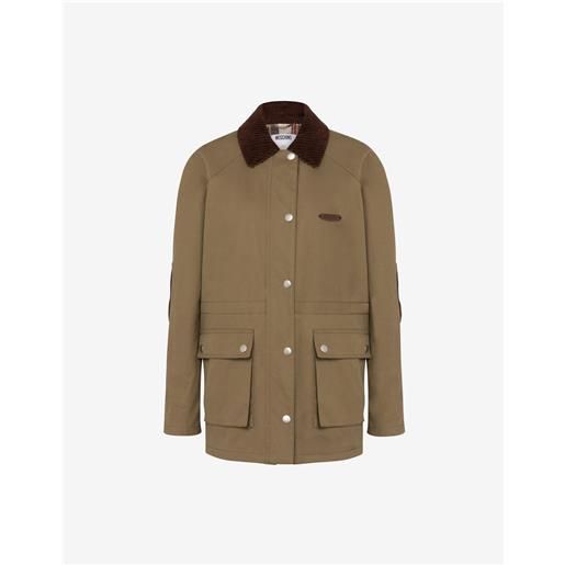 Moschino - giacca in diagonale di cotone - verde