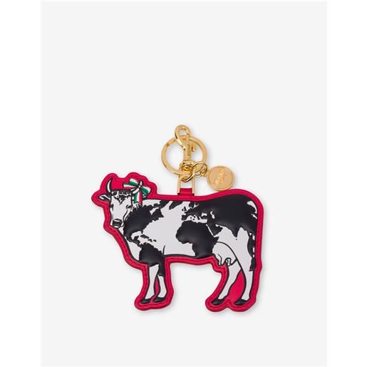 Moschino - portachiavi archive cow - rosso