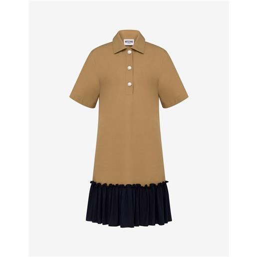 Moschino Jeans - abito in twill di cotone - marrone