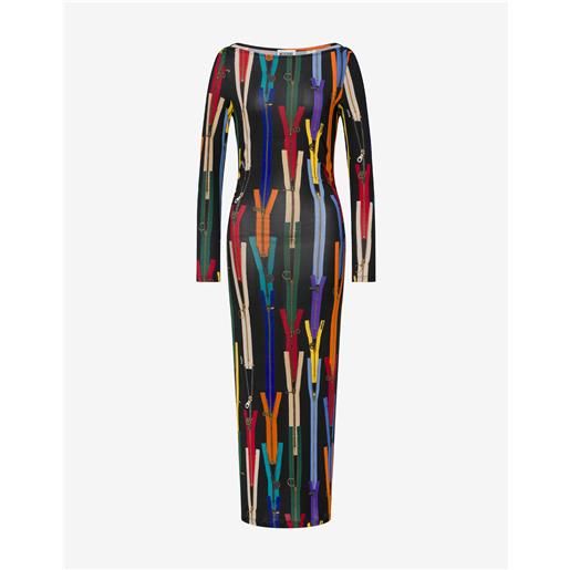 Moschino Jeans - abito in jersey stampato - nero