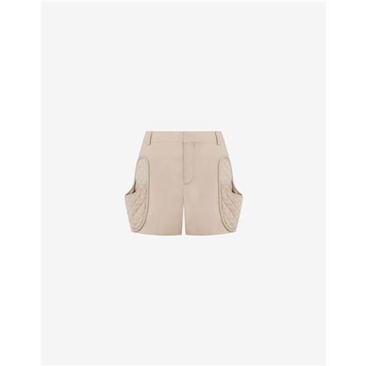 Moschino - short in tela di lana slippers - beige