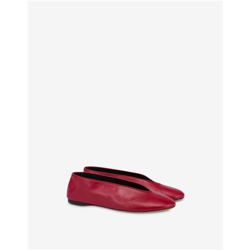 Moschino - ballerine in nappa duck - rosso