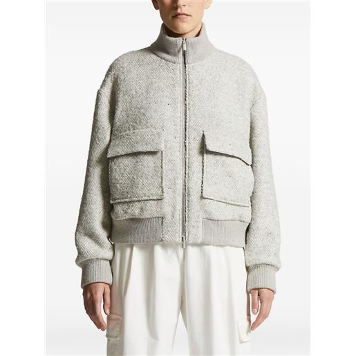 Peserico bomber in pied-de-poule - grigio