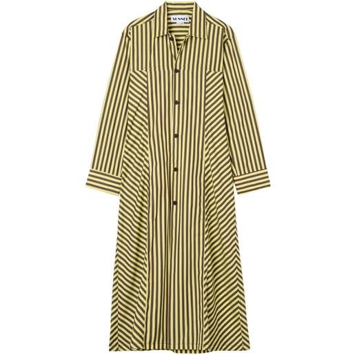 Sunnei chemisier lungo a righe - giallo