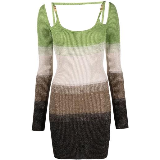 GCDS abito corto a righe - toni neutri