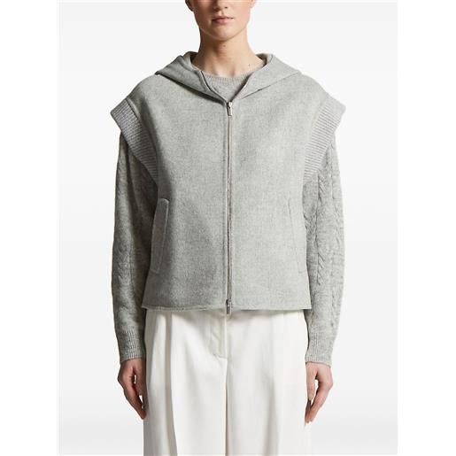 Peserico maglia con cappuccio - grigio