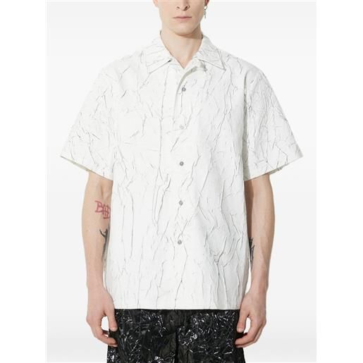 Han Kjøbenhavn camicia a maniche corte con stampa craquelé - bianco