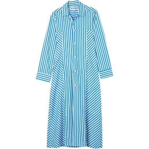 Sunnei chemisier lungo a righe - blu