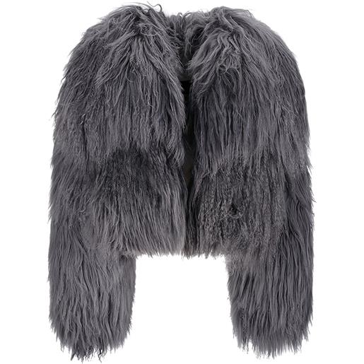 The Attico bomber effetto pelliccia - grigio