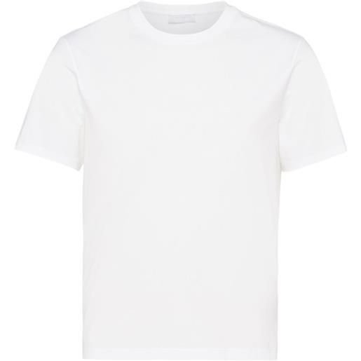 Prada t-shirt in cotone elasticizzato - bianco