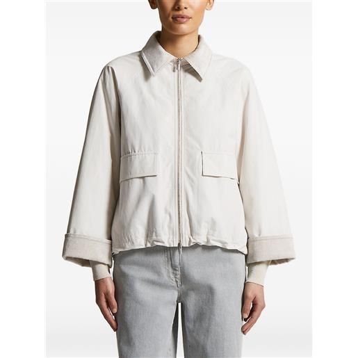Peserico giacca con zip - toni neutri