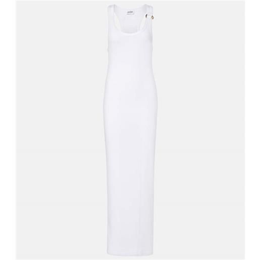 Jean Paul Gaultier abito lungo piercing in jersey di cotone