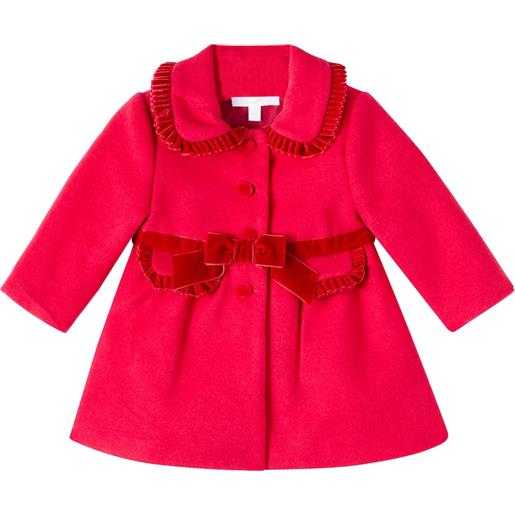 Patachou baby - cappotto in muflone con finiture in velluto