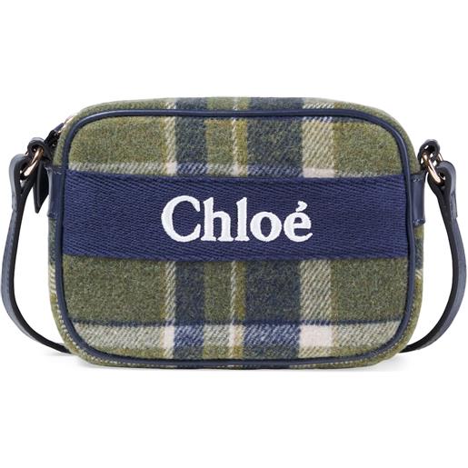 Chloe Kids chloã© kids borsa a tracolla a quadri con logo