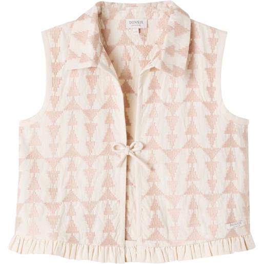 Donsje gilet neeltje in cotone con stampa