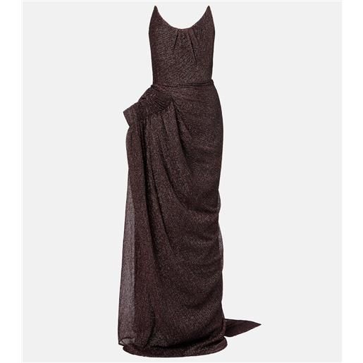 Maticevski abito lungo lexicon con lamã©