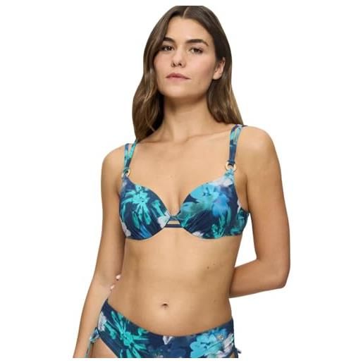 Triumph summer fleur wp bikini top, turchese - dark combination, 44 donna