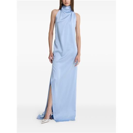 MOOS STUDIO abito lungo blue allure a collo alto