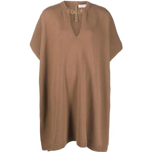 Valentino Garavani mantella vlogo chain - marrone