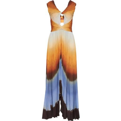 Altuzarra abito lungo kalymnos shibori - toni neutri