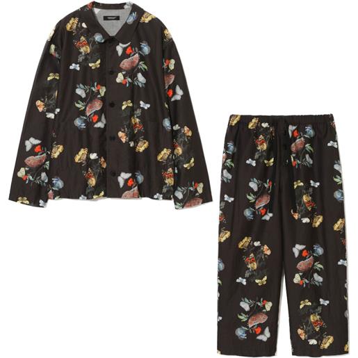 Undercover pigiama con stampa farfalle - nero