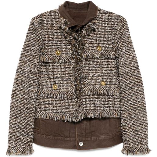 sacai giacca a strati - marrone