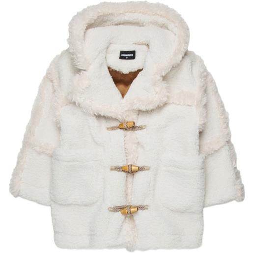 DSQUARED2 KIDS giacca in shearling - bianco