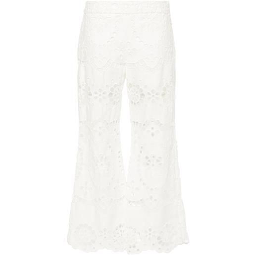 ZIMMERMANN pantaloni svasati lexi - bianco