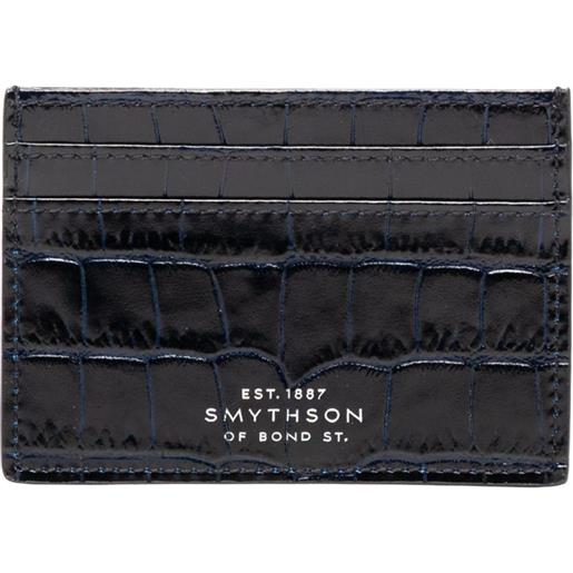 Smythson portacarte mara - blu