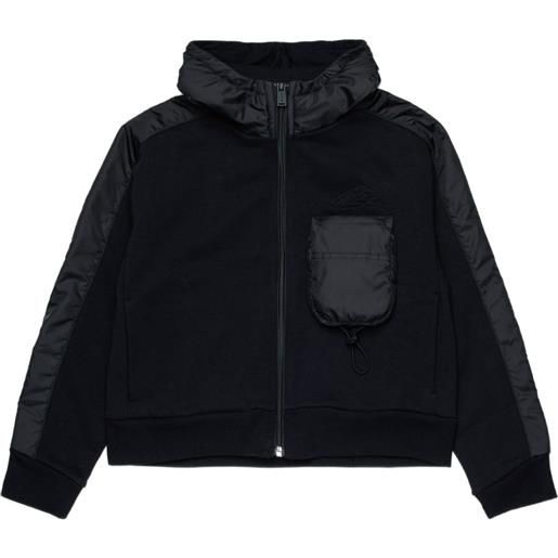 DSQUARED2 KIDS felpa in jersey con cappuccio - nero