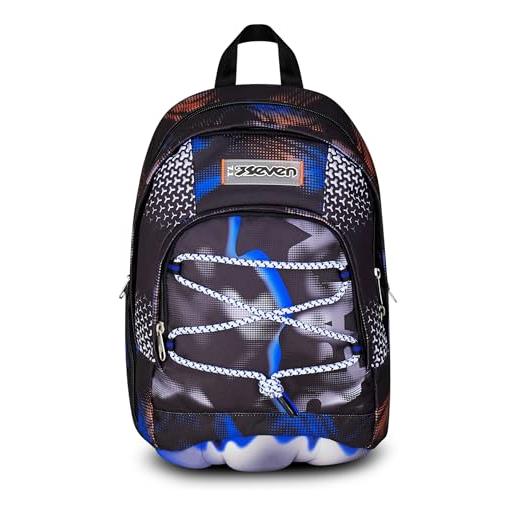 Zaino Scuola Borraccia Seven Seven Dual Write Down 31L - Blu Con Diario 12 Mesi - Per Medie E Superiori Zaino Advanced Detach Seven Zaino Seven Ragazzo