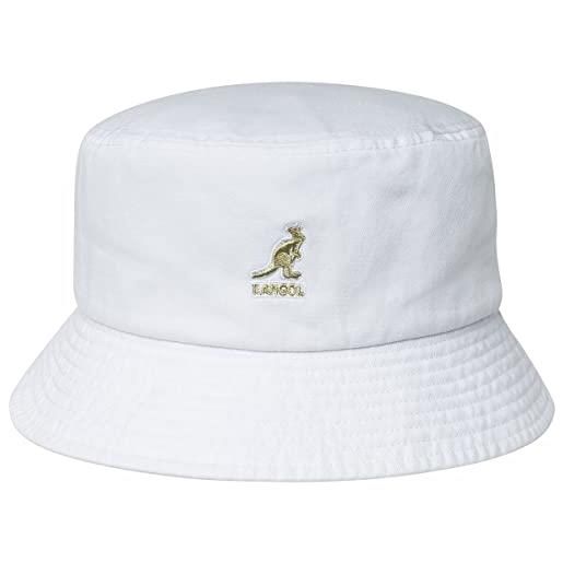 Kangol washed bucket basco, bianco, s uomo