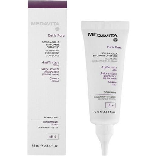Medavita cutis pura scrub argilla esfoliante cute&viso 75ml - maschera-scrub esfoliante cute e viso