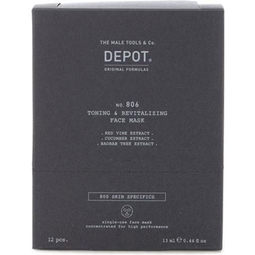 Depot no. 806 toning & revitalizing face mask 12x13ml maschera viso uomo tonificante rivitalizzante